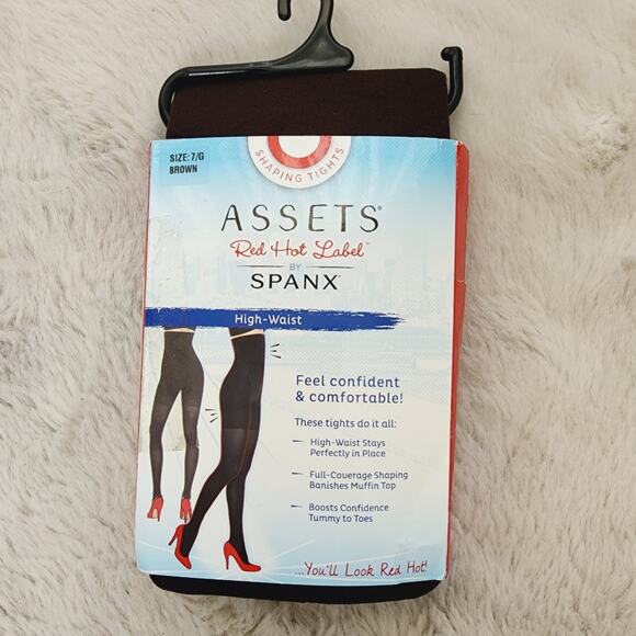 Spanx Red Hot Opaque Shaping Tights High-Waist Brown Plus Size 7/G NWT - Picture 1 of 8